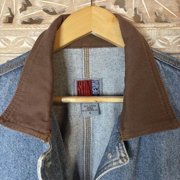 Vintage Unisex Sun Belt Denim Chore Coat Barn Field Work Jacket Size Large - Picture 7 of 13